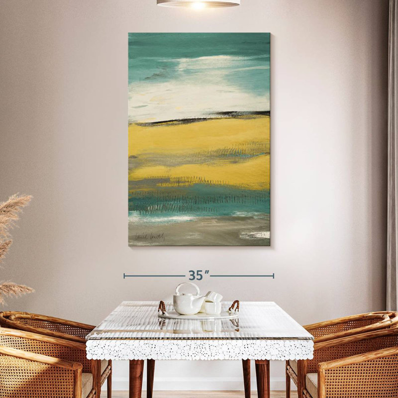 Avery Teal Flatlands, 51" H x 34" W