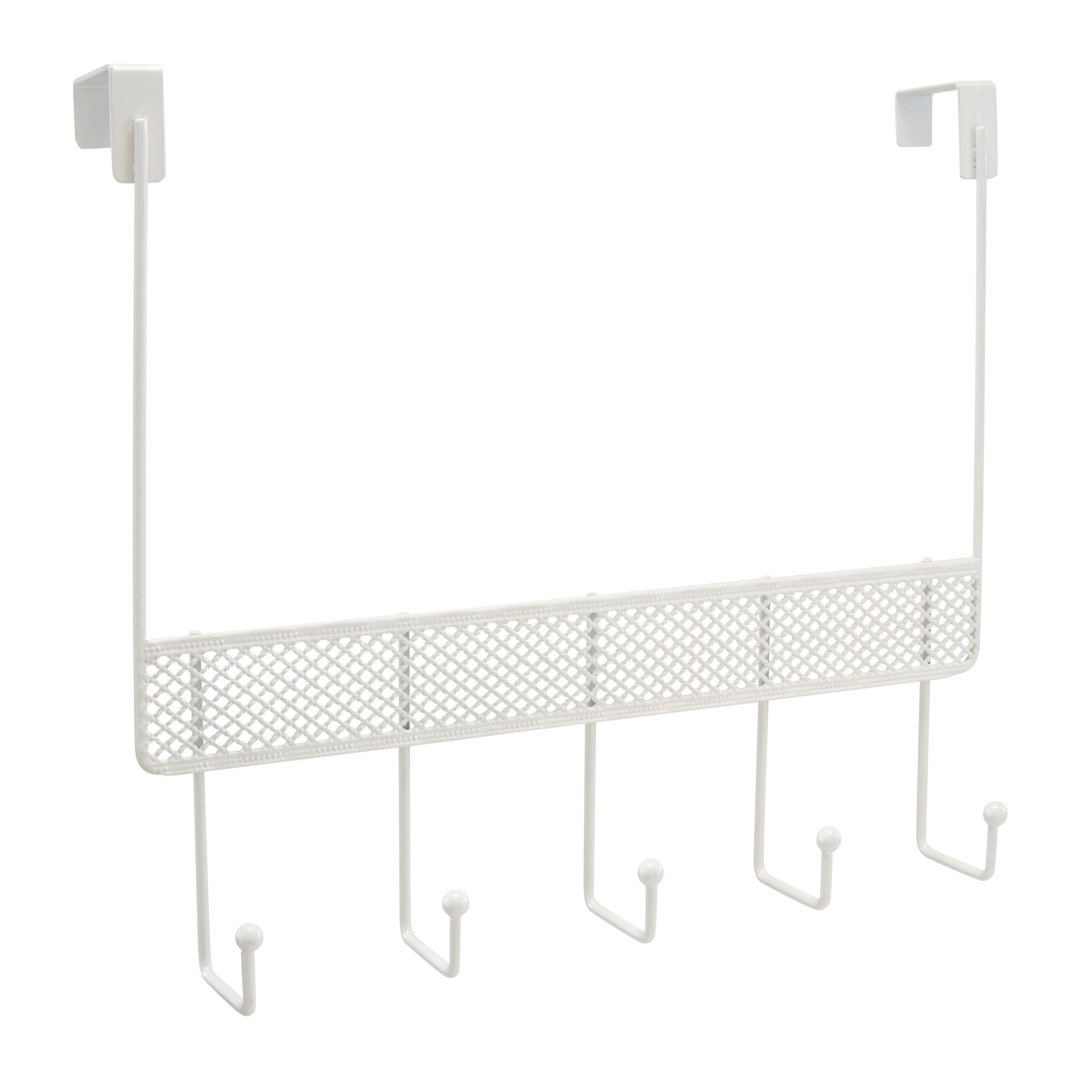 Steel Over-the-Door 5 - Hook Wall Mounted Coat Rack Elle Decor