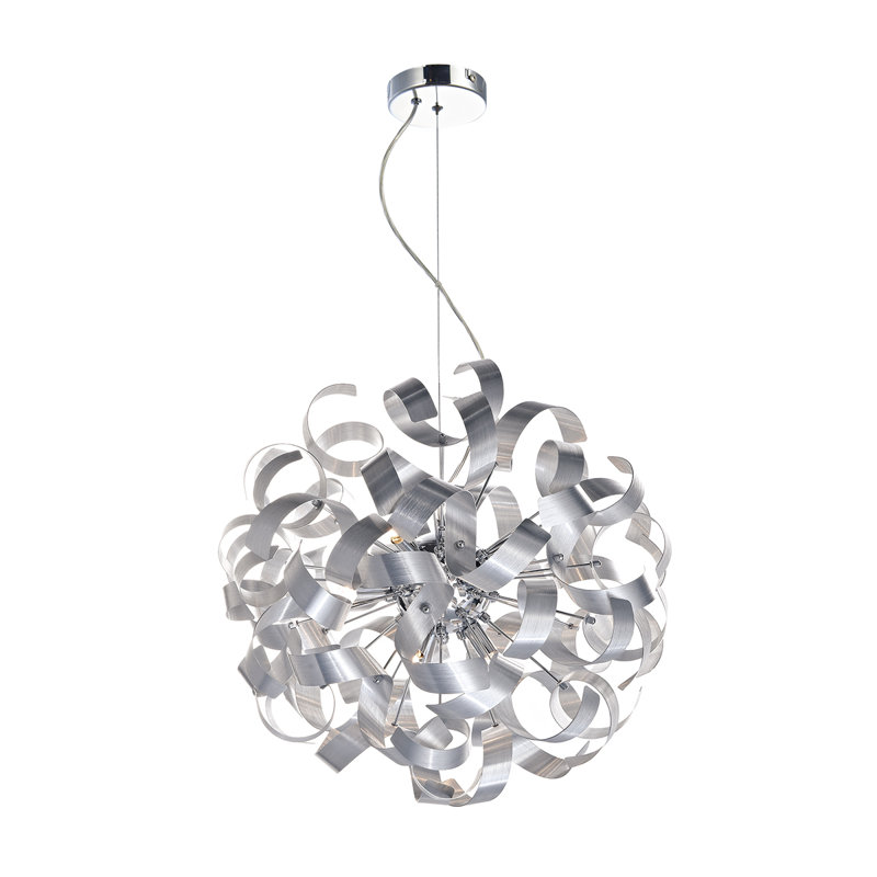 Calasia Novelty Pendant, 9, Brushed Aluminium