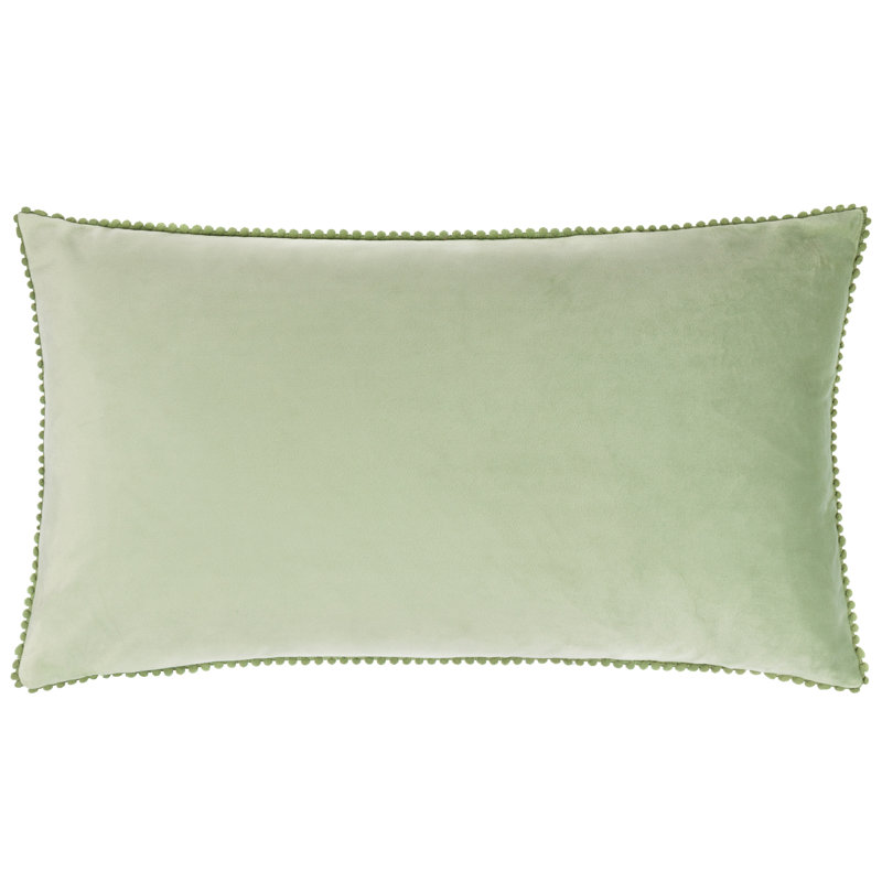 Abstract Green Rectangular Cushion, Feather
