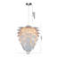 Lustre artichaut 1 lumière en bois blanc