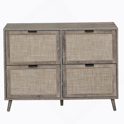 Range-chaussures 4 portes, armoire de rangement pour chaussures moderne autoportante, pour vestibule