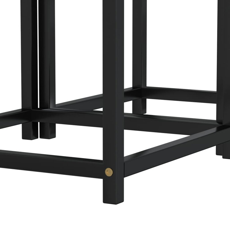 Ebern Designs Tea Tables 2 Pcs MDF Black