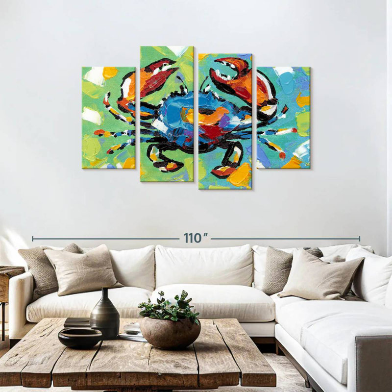 Brampt Seaside Crab II, 48" H x 75" W