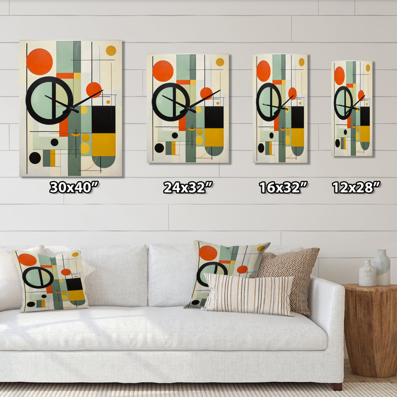 Prashansa - Horloge murale abstraite Mid-Century, Moyen