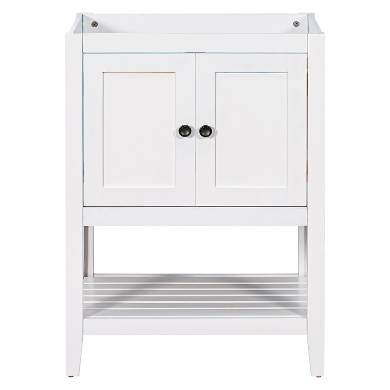 Base de meuble-lavabo simple seulement, Blanc