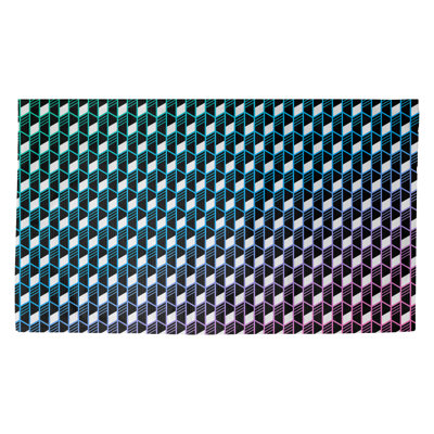 Tapis géométrique bleu/vert/rose Avicia