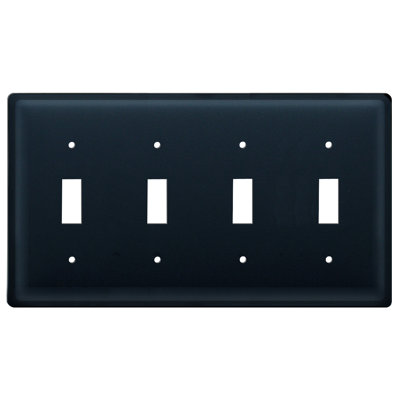 Plain 4-Gang Toggle Light Switch Wall Plate