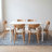 Solid Oak Upholstered Dining Chair with Removable Cover - Set of 4-635084401-635084402-630990357