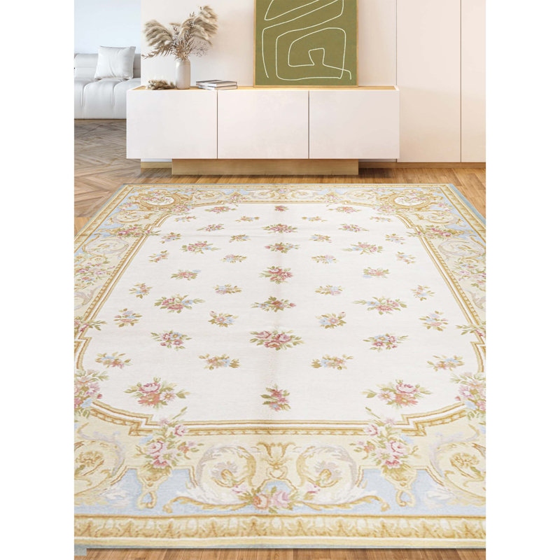 Aubusson Wool Oriental Area Rug