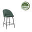 Upholstered Counter Stool with Metal Frame-395613085