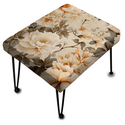 Vintage Florals VI - Plants Rectangle Ottoman