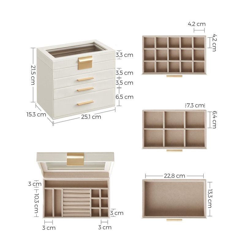 Aymane Jewellery Box +, White