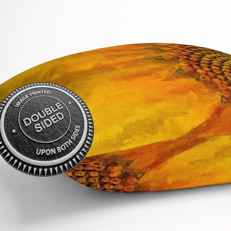 Petals of the Sunflower Cushion with Filling, 55cm H x 55cm W x 20cm D