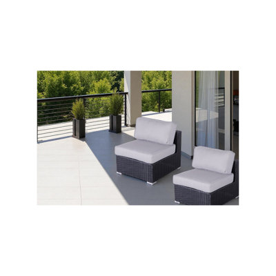 Ensemble de chaises de patio sans accoudoirs en osier toutes saisons l 28 po x P 33 po x H 26 po Minnesota