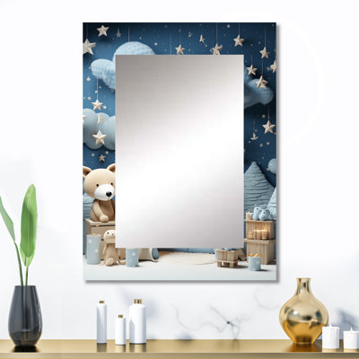 Child Nursery starry Night I - miroir de chambre de bébé, miroir mural unique