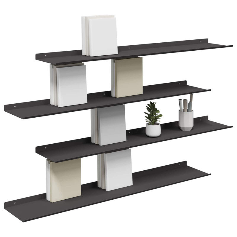 Steel Floating Shelf, Black