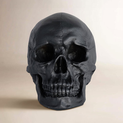 Muscogee Faux Human Skull Holiday Figurine