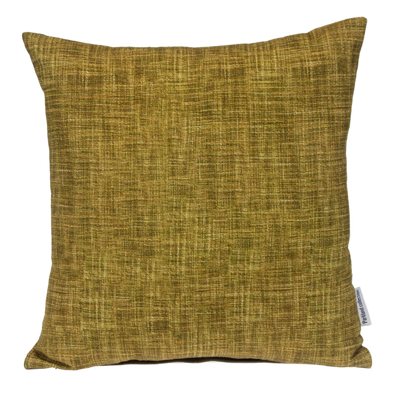 Parkland Collection Damara Green Woven 18" x 18" Cotton Decorative Throw Pillow, Green
