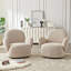 Fauteuil d'appoint pivotant rembourré-395453399