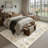 Samuel Modern Floral Washable Area Rug With Non-Slip Backing-1575482723