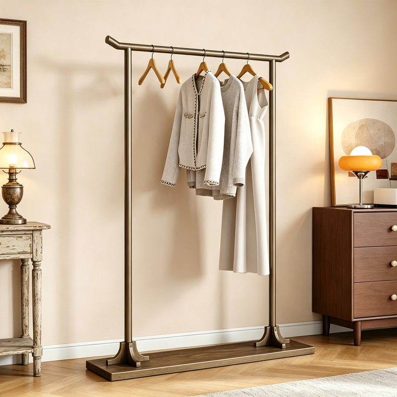 Vintage Pine Wood Coat Rack, Teal