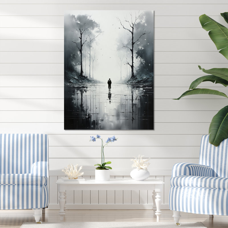 Lavontre côtier minimalisme solitude II, H 44 po x l 34 po x P 1,5 po, Toile tendue
