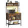 Hamaad 33.8″ LED Bakers rack, Kitchen Rack With hooks, Baker’s rack With Adjustable Shelf