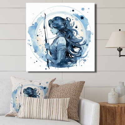 Signe du zodiaque Sagisttarius - impression d'art sur toile