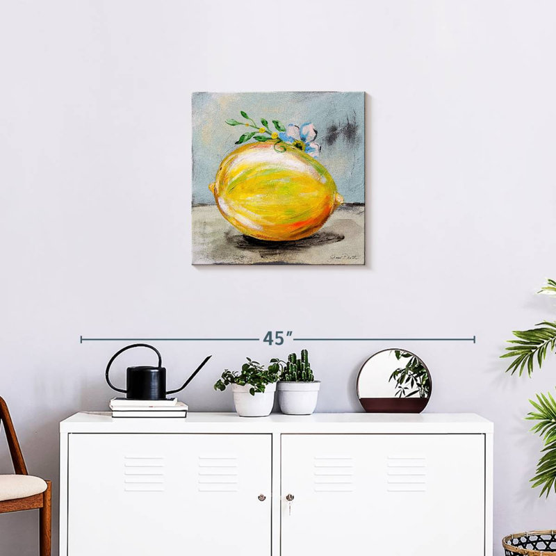 Yarlin, fruit de cuisine abstrait I, H 20 po x l 20 po