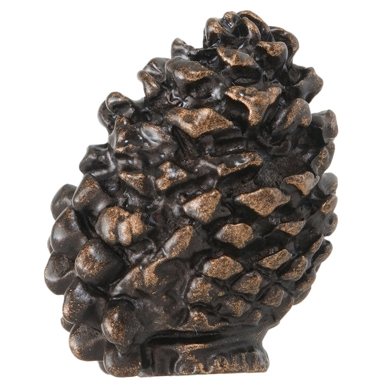 Lodge pinecone knob in finish Antique Brass, Oil Rub Bronze