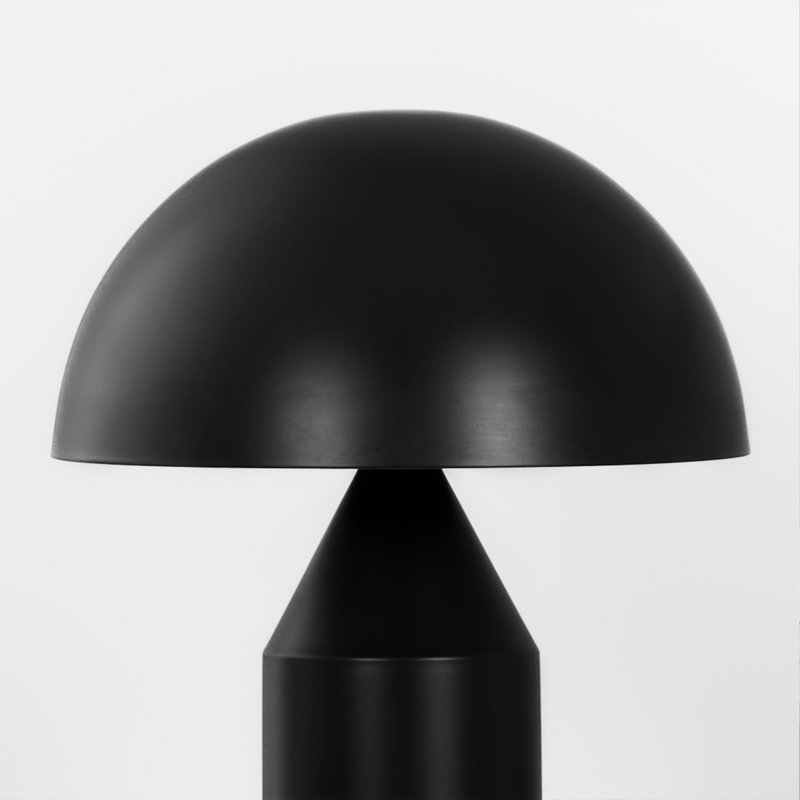 Venus Lampe de table moderne à DEL avec abat-jour à intensité variable, Noir