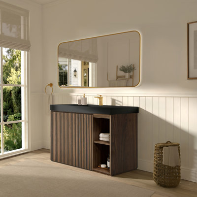 Meuble-lavabo simple 48 po avec surface solide