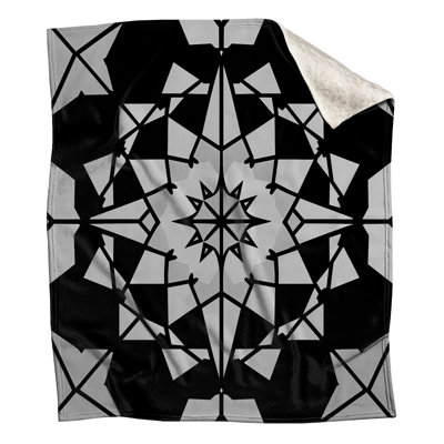 Couvertures à motif géométrique noir et blanc