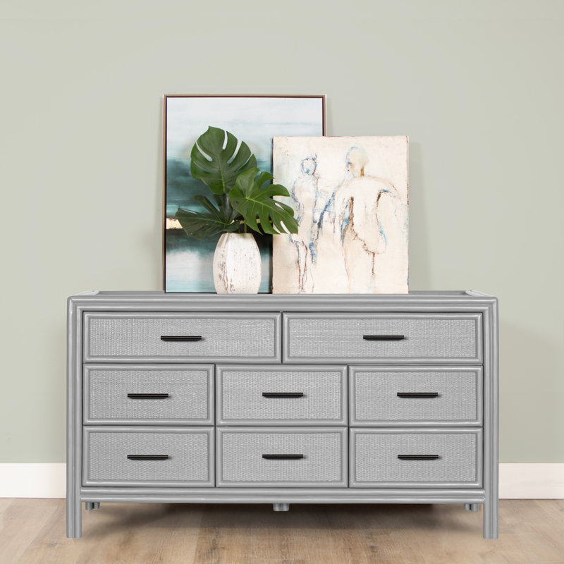 Aruba 8 - Drawer Dresser, Light Gray
