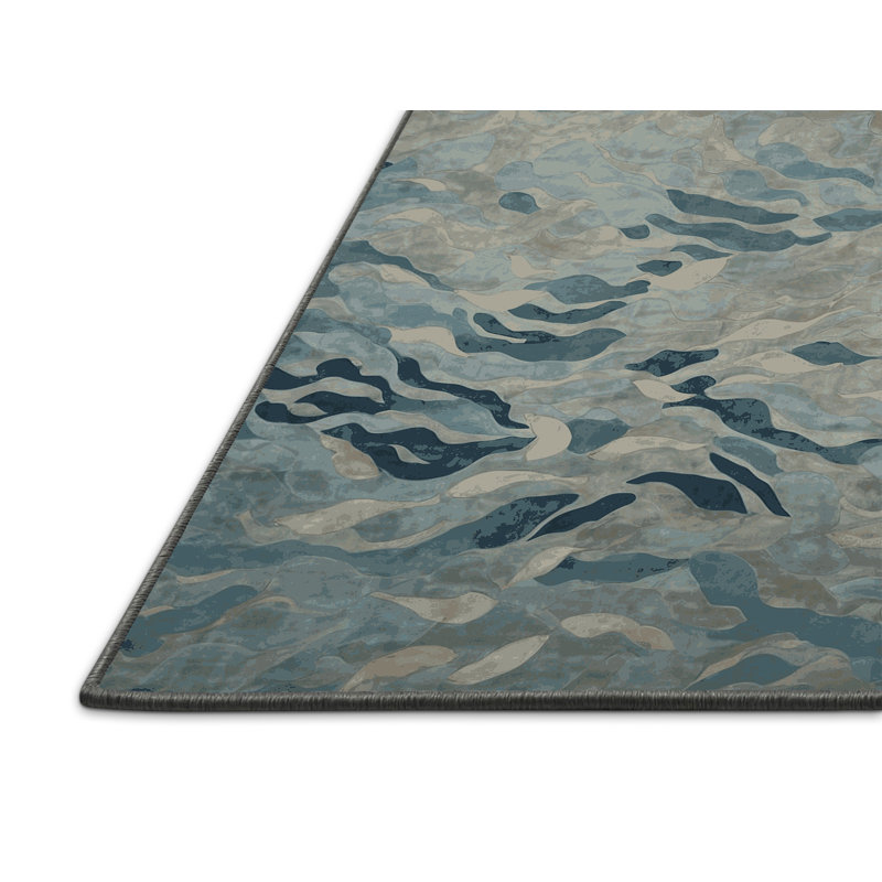 Tapis gris soyeux et moelleux, Rectangle 2 pi x 4 pi