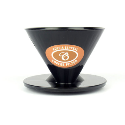 Size 1 Black Plastic Coffee Filter Cone