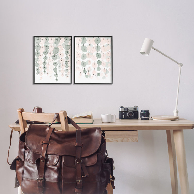 «Translucent Hanging Vines Foliage», ensemble de 2 giclées par Albert Koetsier, Giclée encadrée noir minuit