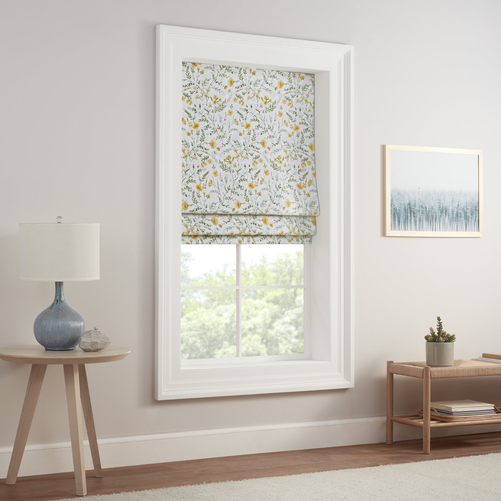 Blackout Roman Shade, Aloe, 64''L x 35''W