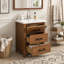 Meuble-lavabo autoportant 24 po avec lavabo en céramique 24 po, meuble-lavabo moderne avec 3 tiroirs