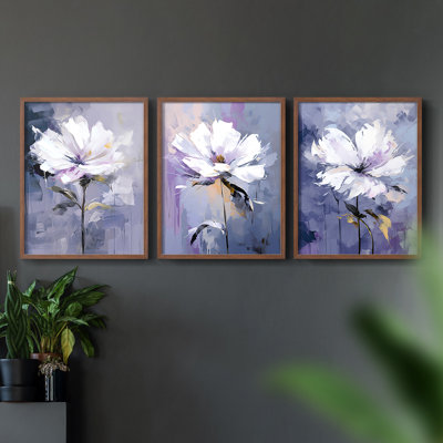 Étude florale, série CXL III, ensemble de 3 estampes numériques, prêt à