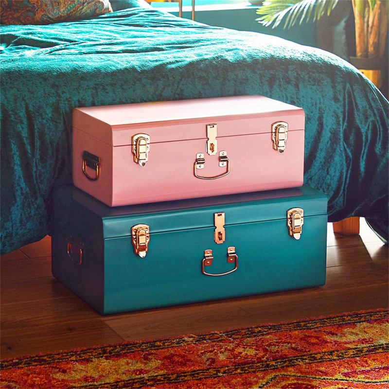 2 Piece Accent Trunk Set, Pink/Blue