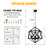 20" Farmhouse 3-Light Geometric Chandelier Dimmable