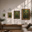 Gilded Fans Art Deco - Framed Print-690499321-690499327