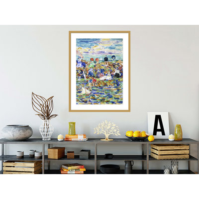 «Idler on the Beach» par Maurice Brasil Prendergast, impression giclée sur cadre