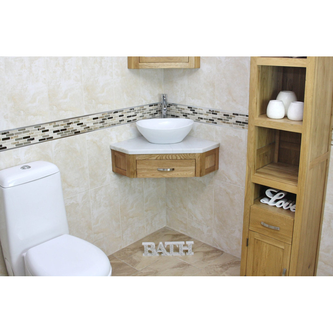 Crank 550mm Single Bathroom Vanity with Vessel Ceramic Basin