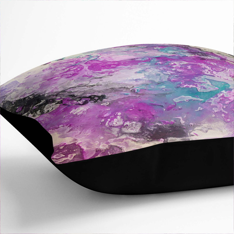 Square Throw Cushion, Black, 55cm H x 55cm W x 20cm D
