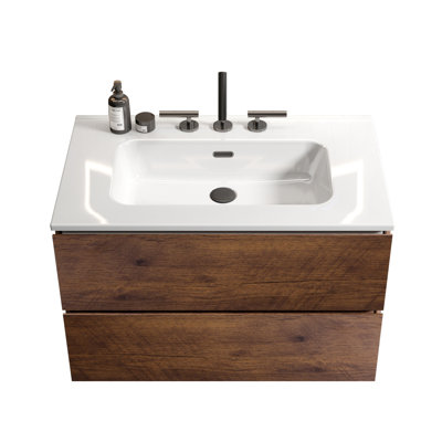 Cray 29.9'' Single Bathroom Vanity with Manufactured Wood Top
