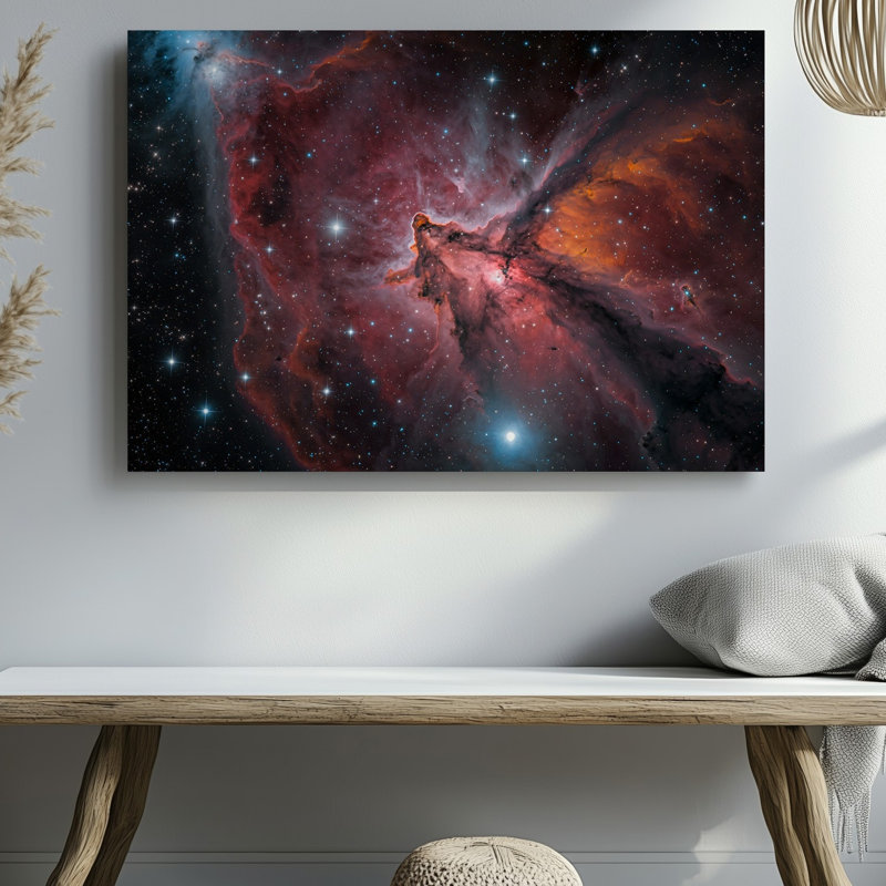 Toile dans les profondeurs expansives de l'espace, un tableau cosmique à couper le souffle, H 30 po x l 30 po