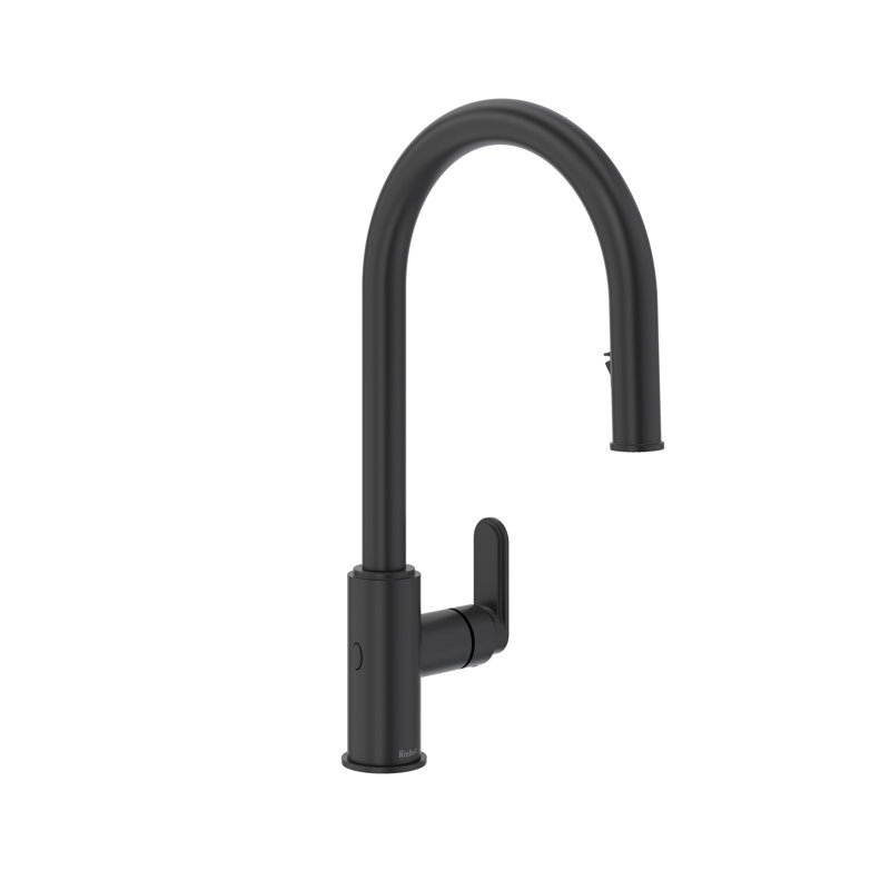 Arca Pull-Down Touchless Kitchen Faucet With C-Spout, Black